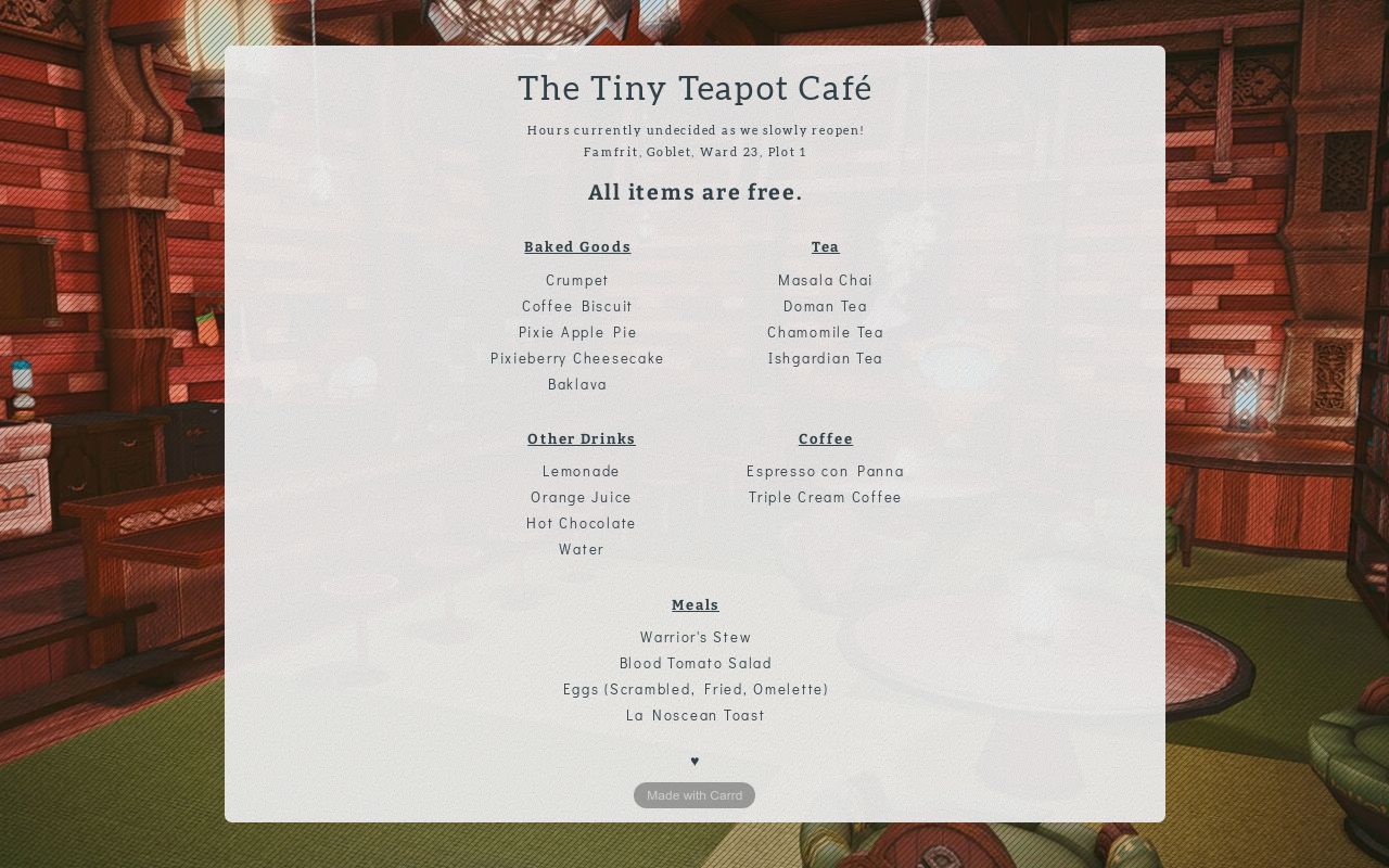 The Tiny Teapot Café